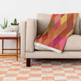 orange harlequin throw blanket gingezel Society6.jpeg