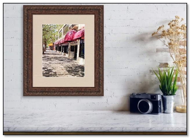 A watercolor of Fourth Avenue Lethbridge by Gingezel at Fine Art America