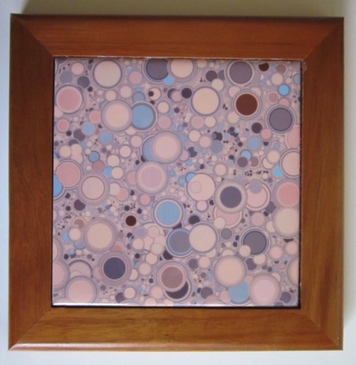 This circles tile in shades of beige is one that we found did not print to match the digital file. It's fun, but it wasn't a match.