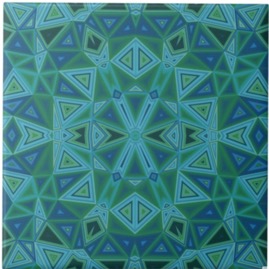 Blue Green Triangles tile Gingezel Zazzle.jpeg